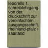 Leporello 1. Schreiblehrgang. Von der Druckschrift zur Vereinfachten Ausgangsschrift. Rheinland-Pfalz / Saarland by Unknown