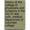 History Of The College Of Physicians And Surgeons In The City Of New York, Medical Department Of Columbia College door John Call Dalton