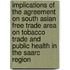 Implications Of The Agreement On South Asian Free Trade Area On Tobacco Trade And Public Health In The Saarc Region