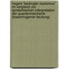 Hegels "bedingter Realismus" im Vergleich zur epistemischen Interpretation der Quantenmechanik (Kopenhagener Deutung) by Alexander Klier