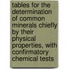 Tables For The Determination Of Common Minerals Chiefly By Their Physical Properties, With Confirmatory Chemical Tests door Onbekend