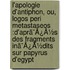 L'Apologie D'Antiphon, Ou, Logos Peri Metastaseos :D'Aprã¯Â¿Â½S Des Fragments Inã¯Â¿Â½Dits Sur Papyrus D'Egypt