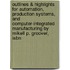 Outlines & Highlights For Automation, Production Systems, And Computer-Integrated Manufacturing By Mikell P. Groover, Isbn