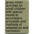 Gross Motor Activities for Small Children with Special Needs to Accompany Principals and Methods of Adapted Pe and Recreation