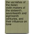 The Varnishes Of The Italian Violin-Makers Of The Sixteenth, Seventeenth And Eighteenth Centuries, And Their Influence On Tone
