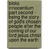 Biblia Innocentium Part Second - Being the Story of God's Chosen People After the Coming of Our Lord Jesus Christ Upon the Earth