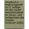 Messbuch Ii - Ergänzungsheft Zur 2. Auflage Mit Den Neuen Messformularen Für Herren- Und Heiligenfeste Des Missale Romanum (2002) door Onbekend