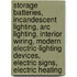 Storage Batteries, Incandescent Lighting, Arc Lighting, Interior Wiring, Modern Electric-Lighting Devices, Electric Signs, Electric Heating
