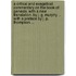 A Critical And Exegetical Commentary On The Book Of Genesis. With A New Translation. By J. G. Murphy ... With A Preface By J. P. Thompson ...