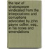 The Text Of Shakespeare Vindicated From The Interpolations And Corruptions Advocated By John Payne Collier, Esq., In His Notes And Emendations