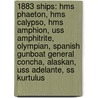 1883 Ships: Hms Phaeton, Hms Calypso, Hms Amphion, Uss Amphitrite, Olympian, Spanish Gunboat General Concha, Alaskan, Uss Adelante, Ss Kurtulus door Onbekend