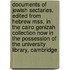 Documents Of Jewish Sectaries. Edited From Hebrew Mss. In The Cairo Genizah Collection Now In The Possession Of The University Library, Cambridge