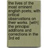 The Lives Of The Most Eminent English Poets; With Critical Observations On Their Works. [With] The Principal Additions And Corrections In The 3rd Ed