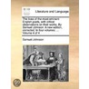 The Lives Of The Most Eminent English Poets, With Critical Observations On Their Works. By Samuel Johnson. A New Edition, Corrected. In Four Volumes. door Onbekend