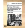Elements Of The Grammar Of The English Language. Written In A Familiar Style: Accompanied With Notes Critical And Etymological; And Preceded By An Int by Charles Coote
