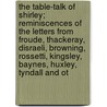 The Table-Talk Of Shirley; Reminiscences Of The Letters From Froude, Thackeray, Disraeli, Browning, Rossetti, Kingsley, Baynes, Huxley, Tyndall And Ot by John Skelton