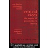 Critical Vices by Nicholas Zurbrugg
