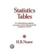 Statistics Tables door Professor H.R. Neave