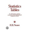 Statistics Tables by Professor H.R. Neave