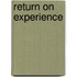 Return On Experience