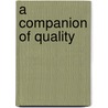 A Companion of Quality by Nicola Cornick