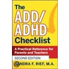 The Add/adhd Checklist by Sandra F.M.A. Rief