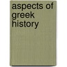 Aspects of Greek History door Terry Buckley