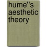 Hume''s Aesthetic Theory door Dabney Townsend