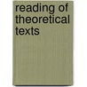 Reading of Theoretical Texts by Peter Ekegren