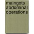 Maingots Abdominal Operations