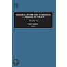 Research in Law and Economics door Zerbe R. O. Zerbe