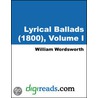 Lyrical Ballads (1800), Volume I door William Wordsworth