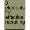 3 Elements for Effective Recruiting by William A. Howatt