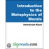 Introduction to the Metaphysics of Morals