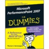 Microsoft PerformancePoint 2007 For Dummies by Thomas C. Hammergren
