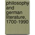 Philosophy and German Literature, 1700-1990