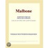 Malbone (Webster''s French Thesaurus Edition)