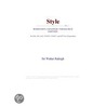 Style (Webster''s Japanese Thesaurus Edition) door Inc. Icon Group International