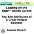 Top Ten Attributes of a Great Project Sponsor