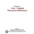 Webster''s Fon - English Thesaurus Dictionary