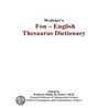 Webster''s Fon - English Thesaurus Dictionary door Inc. Icon Group International