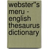 Webster''s Meru - English Thesaurus Dictionary door Inc. Icon Group International