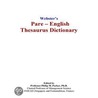 Webster''s Pare - English Thesaurus Dictionary door Inc. Icon Group International