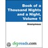 Book of a Thousand Nights and a Night, Volume 1