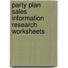 Party Plan Sales Information Research Worksheets by Coursesmith