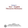 Webster''s Itza'' - English Thesaurus Dictionary door Inc. Icon Group International