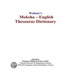 Webster''s Moksha - English Thesaurus Dictionary