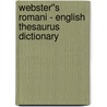 Webster''s Romani - English Thesaurus Dictionary by Inc. Icon Group International