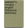 Webster''s Romany - English Thesaurus Dictionary door Inc. Icon Group International