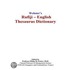 Webster''s Rufiji - English Thesaurus Dictionary
